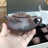 古悦堂 宜兴紫砂壶纯全手工名家家用紫泥刻绘石瓢壶茶壶茶具套装 刻绘一壶六杯 240ml 实拍图