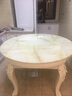美景（MEIJING）餐桌实木餐桌椅组合可折叠伸缩小户型欧式大理石吃饭桌子家用圆桌 1.35米一桌四椅 实拍图