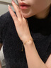中国黄金（CHINA GOLD）满天星18K金手链女彩金转运珠生日礼物女送女友老婆结婚纪念实用 【京速达】18k双层圆珠手链 实拍图