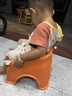 兔可图婴幼儿童塑料小凳子靠背椅加厚宝宝沙发餐椅小椅子防滑板凳洗澡凳 果粒橙 1只【优质加厚PP材质】 实拍图