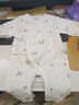 aqpa【195g新疆棉】新生婴儿连体哈衣春秋纯棉衣服宝宝和尚服0-6 白底雨后天晴+浅蓝底彩虹 52cm 实拍图