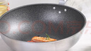 HOKURIKUALUMI日本制造原装进口炒锅北陆不粘锅无油烟平底炒菜锅燃气电磁炉通用 Deluxe尊享系列炒锅 30cm 实拍图