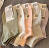 棉竹屋袜子女短袜纯棉夏季薄款防滑不掉跟2025新款爆款春秋女士船袜6双 实拍图