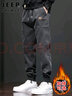 JEEP SPIRIT吉普休闲裤男秋冬季韩版束脚裤子男士宽松工装裤 灰色 4XL 实拍图