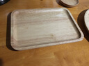 千年恋木 日式木质托盘 原木实木蛋糕点心面包果盘茶盘木碟定制刻字批发 25*18cm方形托盘 实拍图