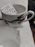 祥燕（xiangyan） 单耳小茶杯花茶杯陶瓷茶杯有耳功夫带把白瓷带柄小茶杯单杯 蝉鸣福到 实拍图