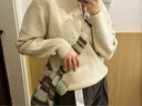 优衣库男女装souffle yarn舒芙蕾半拉链针织衫毛衣毛衫新款478546 01 乳白色 L /175/100A 实拍图