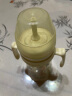 可可萌（COCOME）直通吸管奶瓶2岁以上大宝宝耐咬ppsu直吸式奶瓶3-6岁280ML奶白黄 实拍图