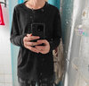 真维斯（Jeanswest）T恤长袖2025秋冬上衣内搭保暖秋衣加厚打底衫男长袖体恤内搭衣服 黑【纯色】 3XL 实拍图