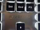 前行者（EWEADN）静音有线无线键盘鼠标套装机械手感游戏办公专用电脑笔记本蓝牙电竞键鼠耳机三件套 金属黑【白光】静音键盘 实拍图