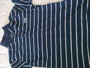 JEEP SPIRIT吉普短袖男夏季条纹t恤男士POLO打底衫商务上衣男 宝兰/白 2XL 实拍图