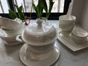瓷丞相景德镇高温骨瓷釉下彩餐具整套碗碟家用轻奢乔迁结婚送礼碗盘组合 暗香疏影釉下彩 56件套 实拍图