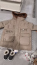 迪士尼（Disney）男童加绒棉服外套冬装棉袄衣服儿童厚棉衣【免洗亮面】保暖上衣 卡其色 110 cm 实拍图