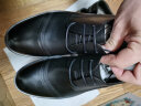 百丽男鞋舒适商务皮鞋春夏真皮系带德比鞋通勤正装鞋3UX01CM5 黑色-3UX01 44 实拍图