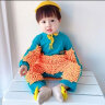 馨嫚玥婴儿爬爬服衣服春夏爬行服宝宝拖布连体衣服防脏擦地板拖把服拖把 湖蓝色 90cm 晒单实拍图