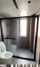 九牧（JOMOO） 淋浴房304不锈钢一字型淋浴隔断干湿分离玻璃门浴屏卫生间沐浴房 哑黑色1.7-1.79 高1.9米 晒单实拍图