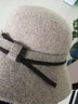 7PM羊毛呢中老年妈妈帽子女秋冬季帽子盆帽老年人奶奶呢子春秋礼帽女 卡其 56-59cm(可调节)可调节 实拍图