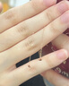 牧笛（MUDI） 18K黄金耳钉女彩金玫瑰金星星流苏耳线情人礼物送女友生日纪念 K黄4CM/对【轻款】 实拍图
