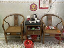 九合铭苑红木家具非洲鸡翅木（学名：非洲崖豆木）小茶几实木中式茶台泡茶桌边桌角几Q 长城大茶几：长50*宽60*高65cm 实拍图
