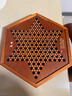 御圣 跳棋玻璃珠跳跳棋木质跳棋盘早教启蒙亲子益智游戏桌游儿童礼物 六角型跳棋盘+【玛瑙珠棋子】 实拍图