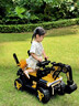 WORK BABY儿童电动挖掘机可坐大人宝宝遥控挖土机男女小孩生礼物玩具工程车 卡洛黄+单驱+音乐蓝牙 实拍图