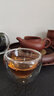 美斯尼 小茶杯玻璃茶具主人杯双层功夫品茗杯茶碗小泡茶玻璃水杯子咖啡马克杯仿建盏耐热 2只装 实拍图