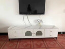 百裕达法式岩板奶油风电视柜感应灯长虹玻璃现代简约茶几电视机柜组合 [2.0米电视柜] 实拍图
