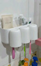 懒角落牙刷置物架卫生间浴室免打孔壁挂式杯子收纳架梳子漱口杯架 两杯 实拍图