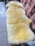 牧诺 澳洲羊毛地毯卧室整张羊皮羊毛飘窗毯 皮毛一体地毯羊皮坐垫 淡米色 澳洲1p70*100cm 实拍图