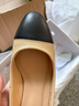 百丽（Belle）羊皮高跟鞋女粗跟商场同款气质通勤百搭高跟单鞋B2E1DAQ4 杏色 36 (230mm) 实拍图