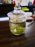 VTyee加厚耐热玻璃茶杯带盖茶饮杯盖杯带把杯子办公家用喝水杯泡茶杯 EZ1013-325ml2只 实拍图