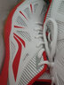 李宁乒乓球鞋男女款 专业乒乓球运动鞋牛筋色底旋风APTT017-1 白红43 实拍图