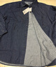 优衣库牛仔宽松衬衫/水洗产品/长袖男女装衬衣478115 480761 478115/68深蓝色 XL 实拍图