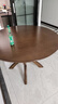 南郡王 全实木餐桌椅组合3人4人6人北欧家用吃饭桌小户型圆桌餐桌915圆 胡桃色 1.1m 单桌餐桌 实拍图