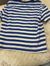 真维斯（Jeanswest）男童t恤短袖夏季新款儿童条纹海魂衫舒适夏装男孩夏天休闲上衣潮 蓝 J棒球运动 110 cm 实拍图