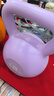 朗威壶铃哑铃女士健身家用器材男士竞技浸塑亚玲球提壶哑铃5-20磅健身 5.4kg =12LB/淡紫色入门男女士 实拍图