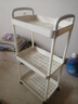 梵俪琳 小推车置物架落地多层小推车可移动厨房浴室卫生间置物架收纳架 三层白色+挂钩【小号基础款】 实拍图