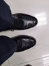 沙驰男鞋 男士商务皮鞋男头层牛皮正装鞋系带轻便商场同款 黑色 44 实拍图