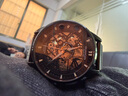 冠琴（GUANQIN）手表男士机械表雕花系列全自动镂空夜光防水商务瑞士品质国潮腕表 网带全黑黑面【明星推荐】 实拍图