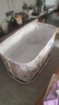 奔麦泡澡桶成人折叠浴桶浴缸洗澡桶家用保温大人婴幼儿童宝宝浴盆大号 【加固款丨免安装】折叠浴桶-粉 实拍图