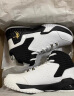 乔丹QIAODAN男鞋磨砺篮球鞋春季新品高帮皮面减震耐磨球鞋 乔丹白黑色(高帮加绒) 39 实拍图