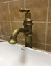 康恩 仿古面盆水龙头冷热 复古洗脸盆古铜色美式洗手卫生间万向旋转 矮款仿古 实拍图
