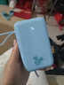 Disney迪士尼轻薄充电宝自带线20000毫安快充可上飞机超薄小巧便携女生可爱苹果15/16手机3c认证移动电源 天蓝色 2万毫安 比较厚重-相比图片1万毫安增加1倍 实拍图