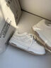 森马配裙子小白鞋女鞋2025冬季新款皮面鞋透气舒适休闲鞋子运动鞋 米白色加绒【下单就送配饰】赠送运费险 37 实拍图