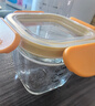 乐扣乐扣（LOCK&LOCK）婴儿辅食盒宝宝耐热玻璃辅食碗儿童可蒸煮冷冻保鲜盒 橙黄260ML*3 实拍图