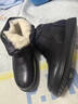 富贵鸟（FUGUINIAO）冬季短靴女雪地靴真皮羊皮毛一体中老年人妈妈棉鞋女高帮靴子女鞋 FG409黑色[羊毛保暖] 41 脚肥脚宽买大一码 实拍图