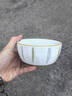 【摩登主妇同源】釉下彩米饭碗特别好看的餐具小碗家用陶瓷吃饭碗 5英寸菱格碗【1个装】 实拍图