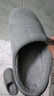 福虹辰2025踩屎感棉拖鞋女士厚底防滑冬季外穿居家情侣保暖学生棉拖男 条纹棉拖(灰色) 42-43 适合41-42 实拍图