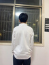 衣诺坊儿童polo衫长袖T恤棉衬衫白色男女通用 白色长袖 170码 实拍图