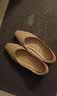 沙驰（SATCHI）女鞋低粗跟法式小方头单鞋年春夏新款时尚编织通勤职业鞋 杏色（L258013A080） 37 (235mm) 实拍图